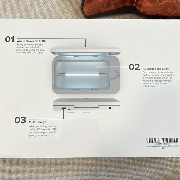 Phonesoap 3 UV Sanitizer and Charger, White - Picture 7 of 7